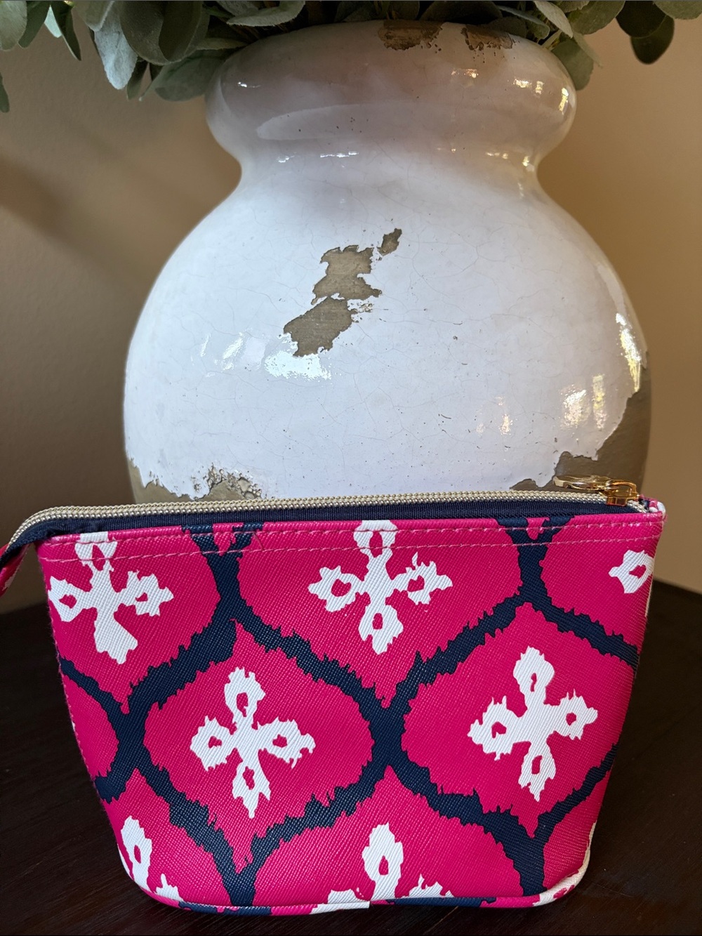 Pink Patterned Zip Pouch - Picture 2 of 6